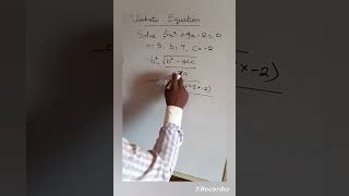 Quadratic equation:  Using the formula method. #mathsisfun  #mathsislife #youtube