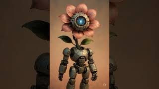 Robot With a Flower Drone Head? The Future Is HERE! 🌸🤖 #shorts