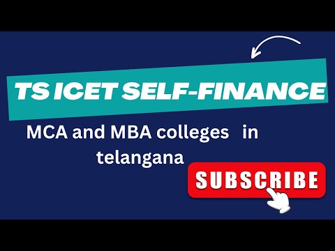 TS ICET self-finance MCA and MBA colleges in telangana||TS ICET 2024