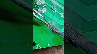 conecting pcb line tips #repair #linepcb #electronic