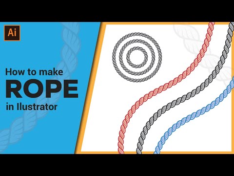 Create Rope Brush in Adobe Illustrator | Vector Rope Pattern Brush | [Eng Sub]
