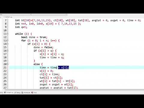 Round robin scheduling in c++ in urdu, hindi | 2023