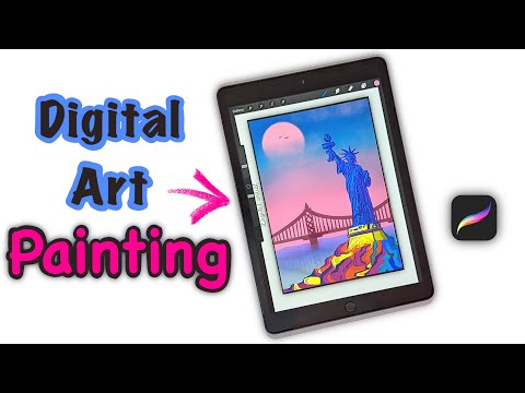 Landscape painting | Procreate drawing (#shorts)