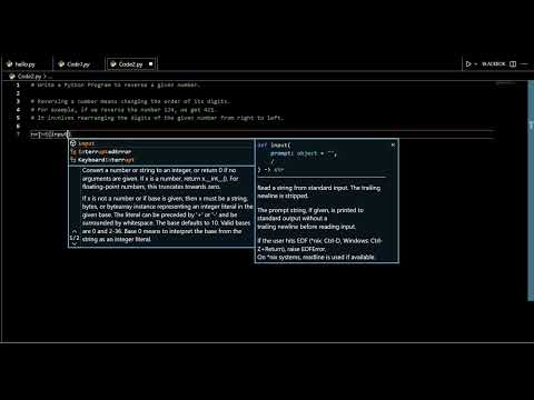 Python Code 3 : Reverse a Number in Python using While Loop | ‪@cs_unlocked  #python
