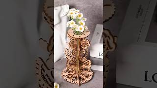 Turn Wood into a Beautiful Spring Vase with laser cutting #woodworking #springvibes #diy