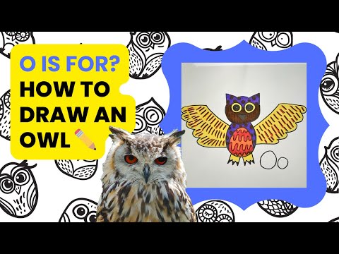 O is for Owl! How to draw an owl. ✏️