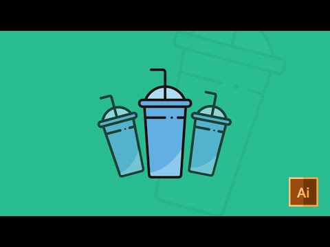 How to design drink plastic cup illustration in adobe illustrator cc