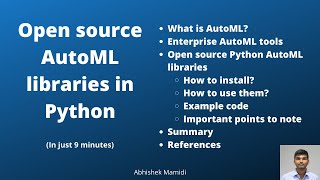Open source AutoML libraries in Python