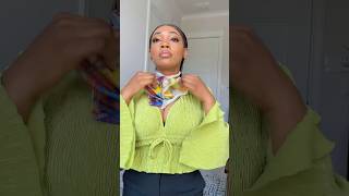 How to elevate your outfit with a scarf. Yes or no. #howtodress