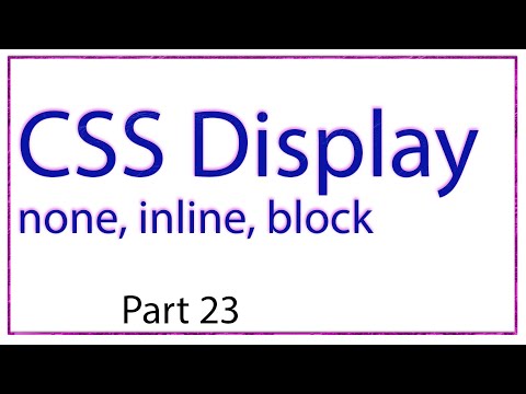 CSS Display Property | inline | block | inline block | none | list item | initial | inherit | CSS