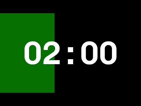 2 MINUTE COUNTDOWN TIMER WITH ALARM - 4k Visual Fullscreen Progress