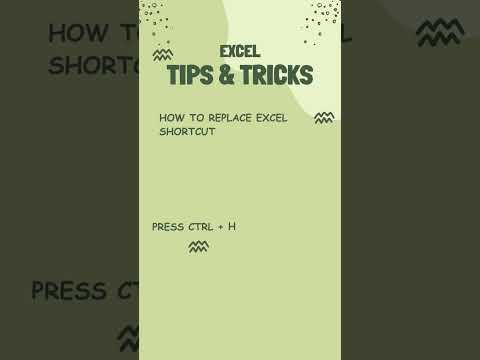 How to Replace Excel shortcut