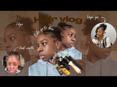 Hair Vlog | natural hair prep, high top bun