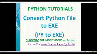 Python tutorial | Convert Python File to EXE | python deployment