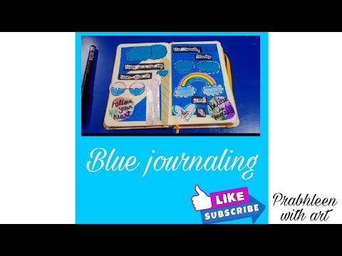 Blue Journaling//Prabhleen with art