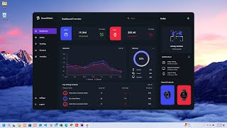 Build a Stunning Dark Mode Smart Watch Dashboard in C# | SATA UI Framework for WinForms 🔥