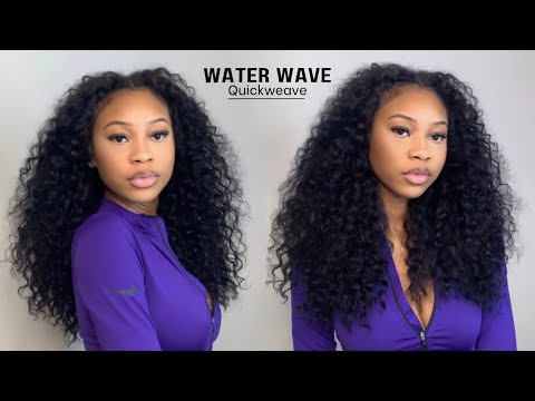 HOW TO: Water Wave Middle Part Quick Weave | Detailed Install Tutorial ft. Asteria Hair