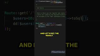 how to get the query builder to output its raw sql query as a string? #laravel #shorts #php