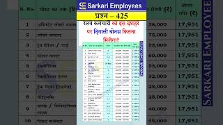 Diwali bonus to railyway government employees #railway #employees #government #diwalibonus