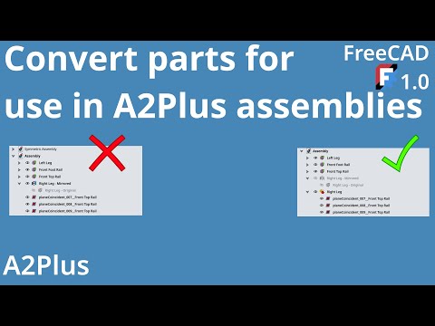 Convert parts for use in A2Plus assemblies