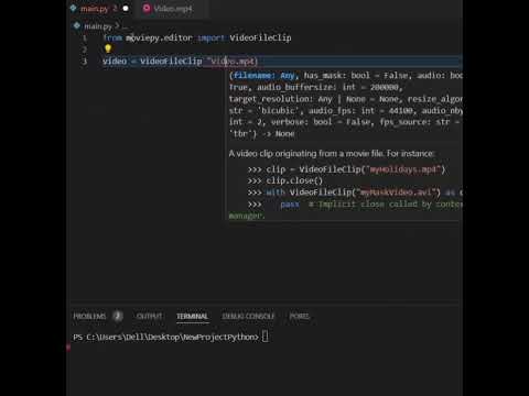 Convert Video File to Audio File in python using 3 lines of Code.#python#programming#shorts#coding