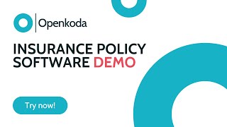 Openkoda Insurance Policy Software Demo