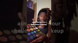 asmr doing your halloween makeup in 1 minute
