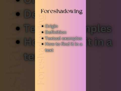 Foreshadow #foreshadowing #shortfeed #literature #shorts #literarydevices #poeticdevices