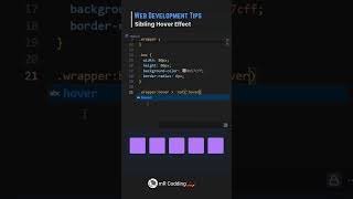 Sibling Hover Effect Web development tips #codechallenge #coding #trending #shorts #shortfeed
