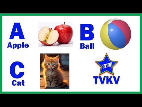 English alphabets, Learn Phonetics with pronunciation A for apple by #tvkv