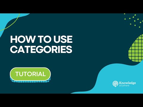 Knowledge Anywhere Categories Feature Demo