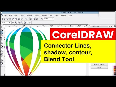 CorelDraw Connector Lines, shadow, contour,Blend Tool