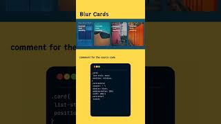 Blur Effect in Css properties..... #cssproperties #csscard #cssanimation