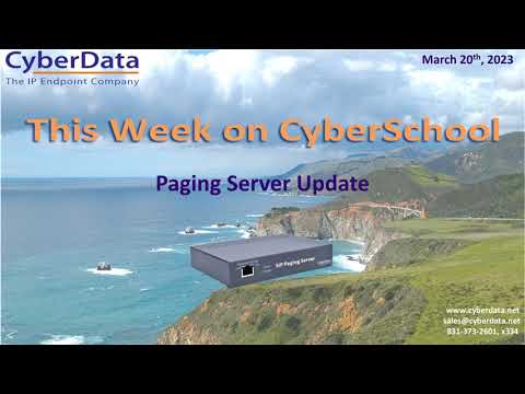 SIP Paging Server Update