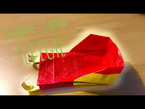 Origami Santa Sleigh