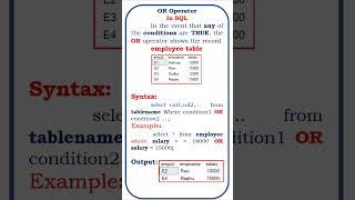 OR operator in sql @ensolutions5210 #sql #rdbms #dbms #sqlserver #orderby #sqlservertutorial