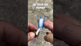 Teflon tape pipe threads like a pro! #plumbing #plumbinghacks