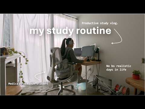 study vlog: productive days in my life | medical and HIV research, biostats, coding, school life