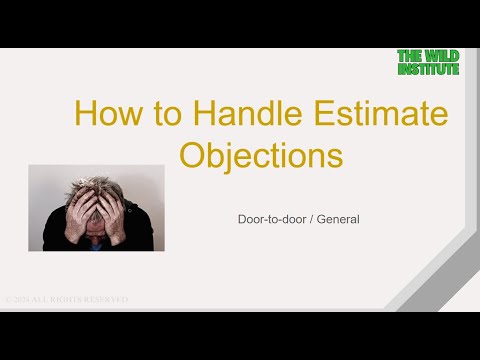 How to Handle Estimate Objections