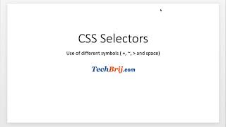 Using +,  ~ and Space Symbols in CSS Selectors