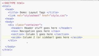 Web Design Basics: HTML Layout Tags