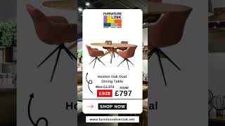🪑 Flink Hoxton Oak Oval Dining Table – Contemporary Style Meets Timeless Craft | Furniture Direct UK