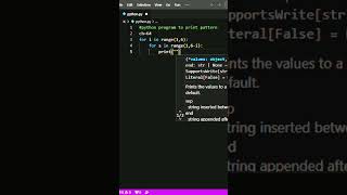 python program to print pattern #patternprinting #patternprogram #patternprogramming #python #coding