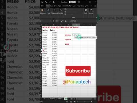 Excel tips: Using SUMIF in Excel. #excel #dataanalysis #exceltips #sumif