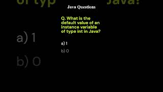 Java MCQ: Default Value of int Instance Variable? | Part 3 | Java Interview Prep