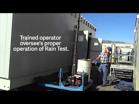 Rain Testing to outdoor enclosures.