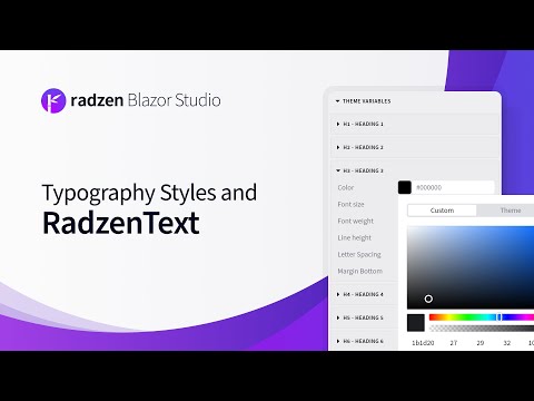 How Typography Works in Radzen Blazor Studio