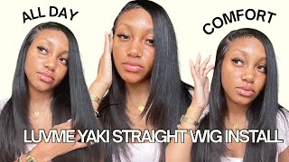 LUVME Layered Light Yaki Straight Wig Install #luvmeforyou #luvmehair #luvme #luvmequeen 