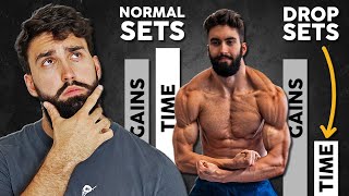 DROP-SETS: grow MORE MUSCLE in LESS TIME (Science Explained)