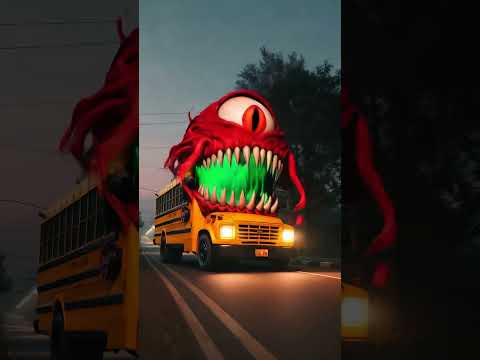 🚌😱The kitten suddenly encountered a mutated school bus monster！💥 #ai#story#catshorts#aicat#funnycats